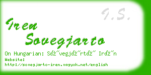 iren sovegjarto business card